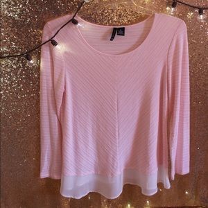 New DirectionBlouse w/Sheer Ruffle